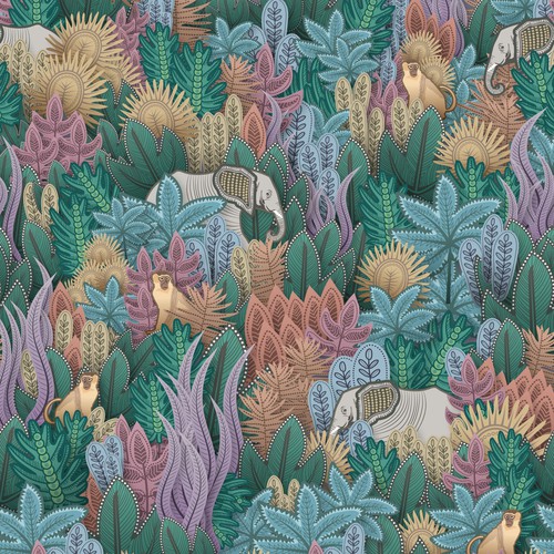 Seamless design with the title 'Tropical wallpaper'