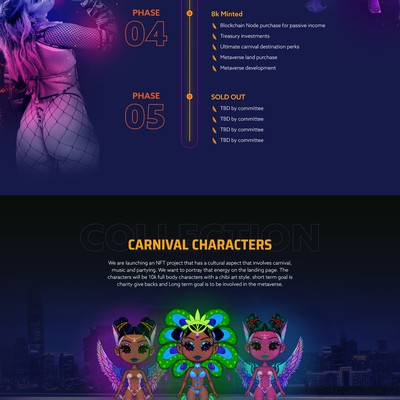 Carnival District NFT Website Design