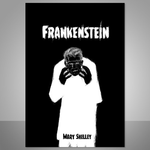 Monster book cover with the title 'Classical Frankenstein by Mary Shelley'