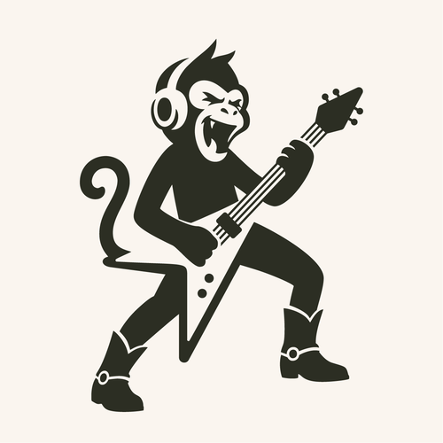 Design with the title 'Unused Rock Music Logo'
