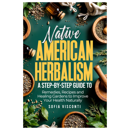 Recipe book cover with the title 'Native American Herbalism'