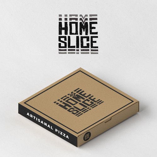Pizza brand with the title 'slice concept wordmark'