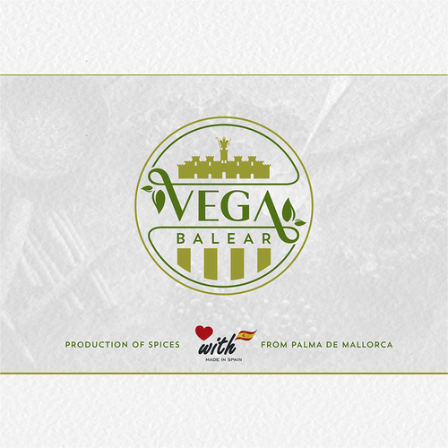 Spanish logo with the title 'Logo concept for spice factory Vega Balear'