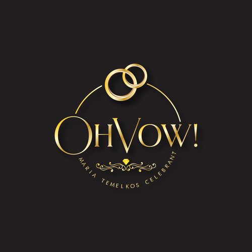 Corporate identity logo with the title 'Logo concept for OH VOW - Maria Temelkos Celebrant'