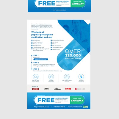 leaflet for an online pharmacy