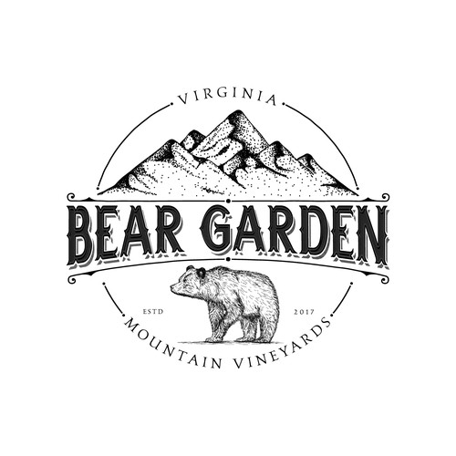 Winery design with the title 'Vintage logo for vineyards in Virginia'