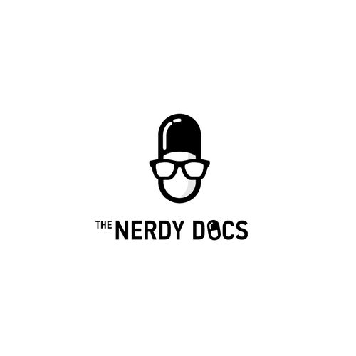 Medical design with the title 'The Nerdy Docs'