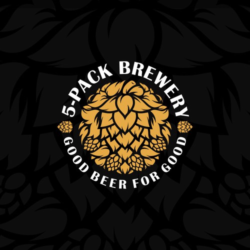 Nightclub logo with the title '5-Pack Brewery'