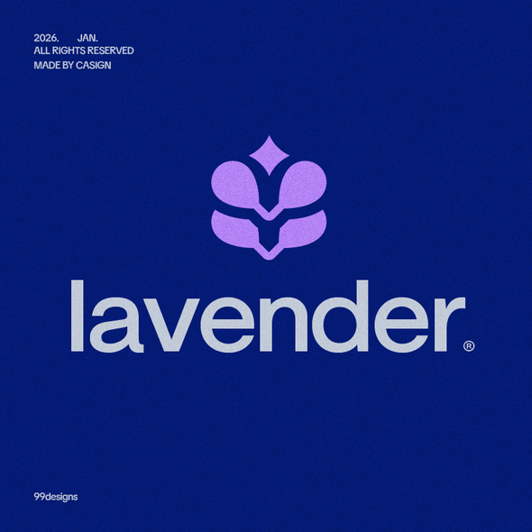 Floral design with the title 'lavender'