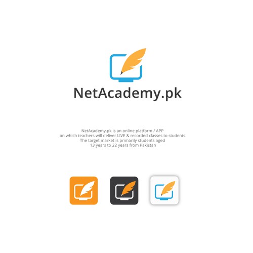 Writing logo with the title 'Educational logo Design'
