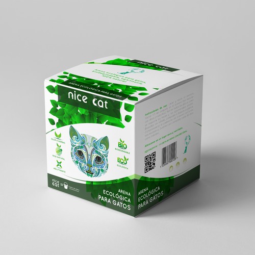 Abstract label with the title 'Nice Cat Packaging'