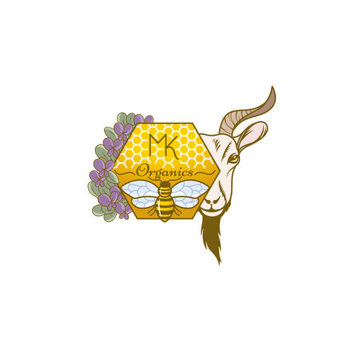 Goat farm logo with the title 'MK'