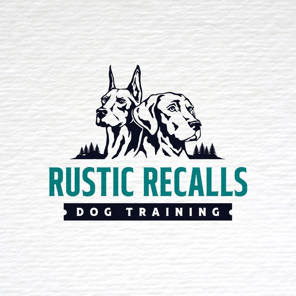Training logo with the title 'Rustic Recalls Dog Training'