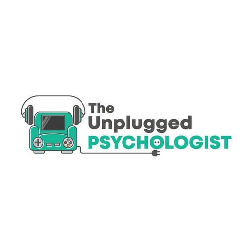 Video game logo with the title 'The Unplugged Psychologist'