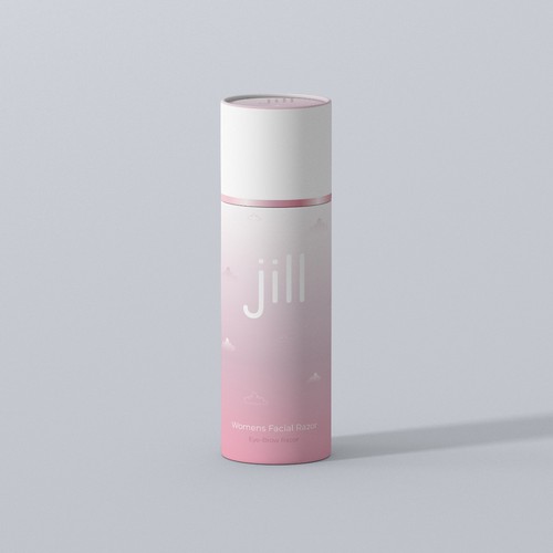 Razor design with the title 'A tube design for a women facial razor packaging.'