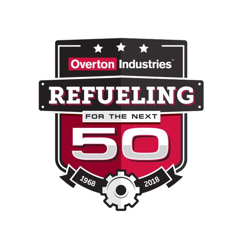 Gear design with the title 'Overton Industries Refueling For The Next 50 '