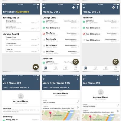 Create a premium level UX for a new app for landscape contractors!
