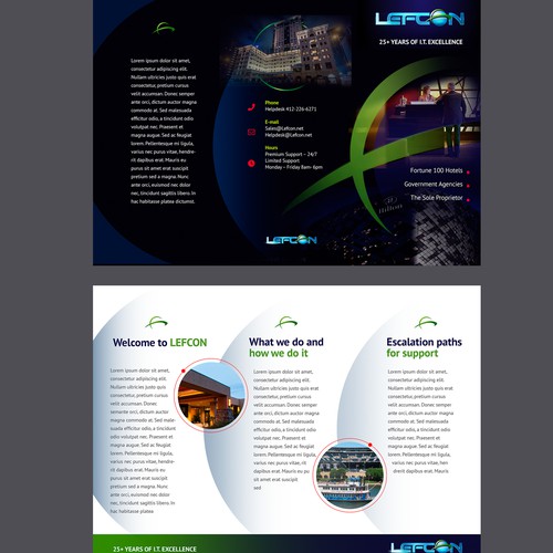 B2B design with the title 'Customer Welcome Brochure'