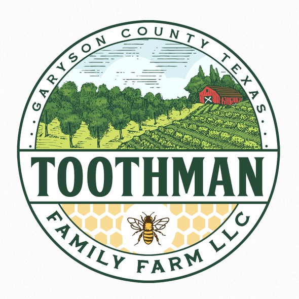 Family farm logo with the title 'TOOTHMAN'