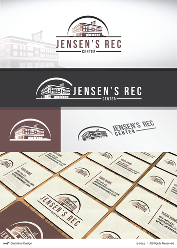 Building design with the title 'Realistic building illustration'