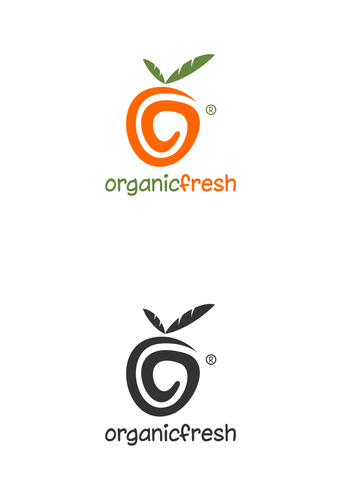 Peach logo with the title 'organic fresh'
