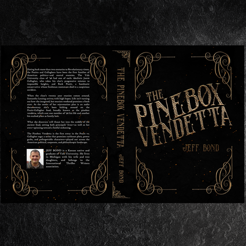 Classic book cover with the title 'The Pinebox Vendetta'