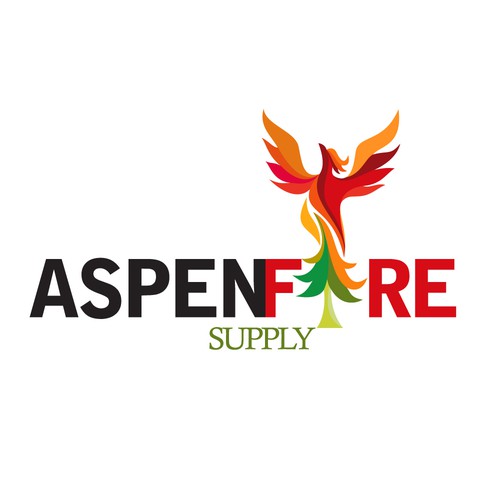 Phoenix logo with the title 'Logo design for Aspen Fire Supply'