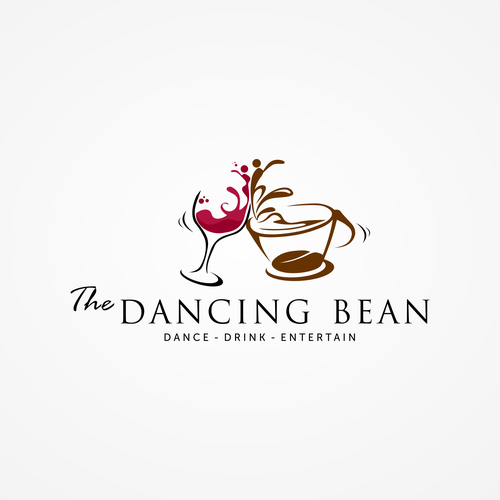 Dance logo with the title 'The Dancing Bean'