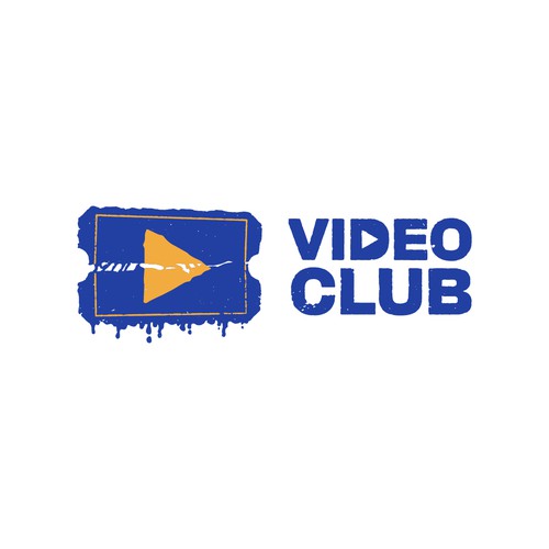 Skateboard design with the title 'VIDEO CLUB LOGO'