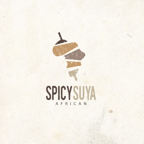 Brown brand with the title 'Design a sizzling Brand Identity for SpicySuya'