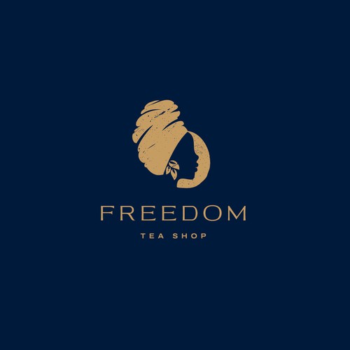Tea logo with the title 'Freedom Tea Shop'