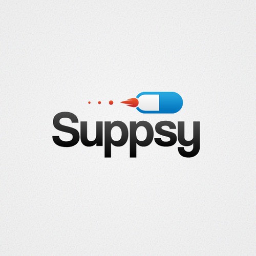 Pharmacy logo with the title 'Suppsy - exciting supplement start-up!'
