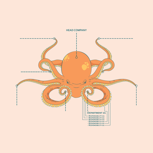 Octopus artwork with the title 'Illustration/graphics'