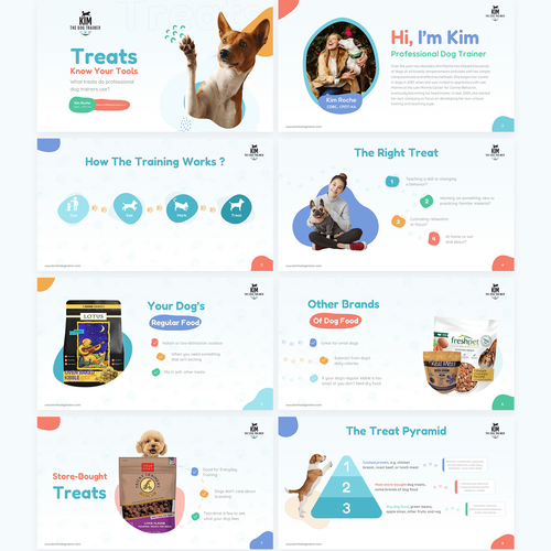 Trainer design with the title 'Kim the Dog Trainer'