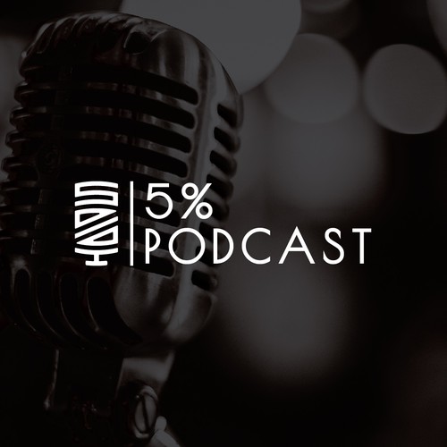 Interview design with the title '5% Podcast'
