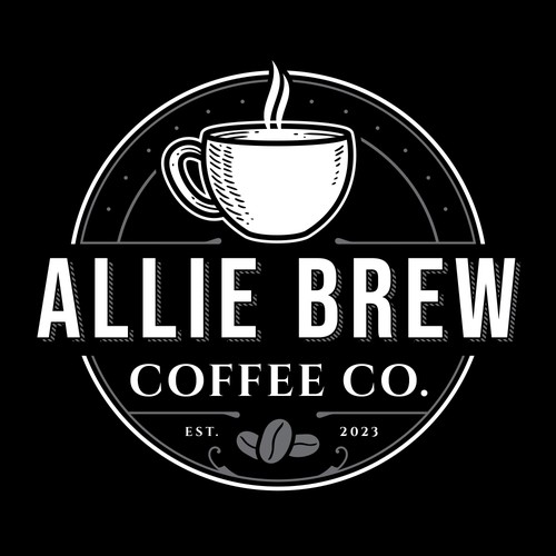 Bean logo with the title 'Allie Brew Coffee Co.'