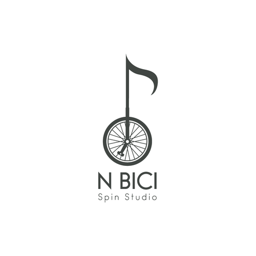 Music note logo with the title 'Logo for In door ciclyng'