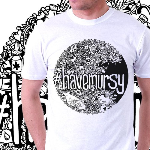 Hand-drawn t-shirt with the title 'havemursy'