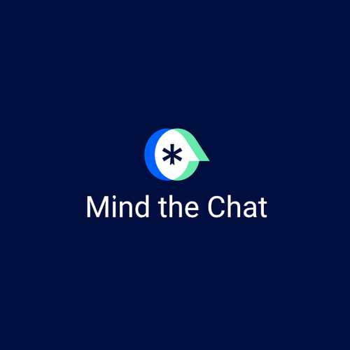 Conversation logo with the title 'Mind the Chat - Logo Design'
