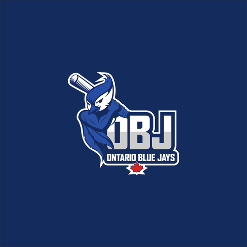 Baseball logo with the title 'OBJ - Ontario Blue Jays '
