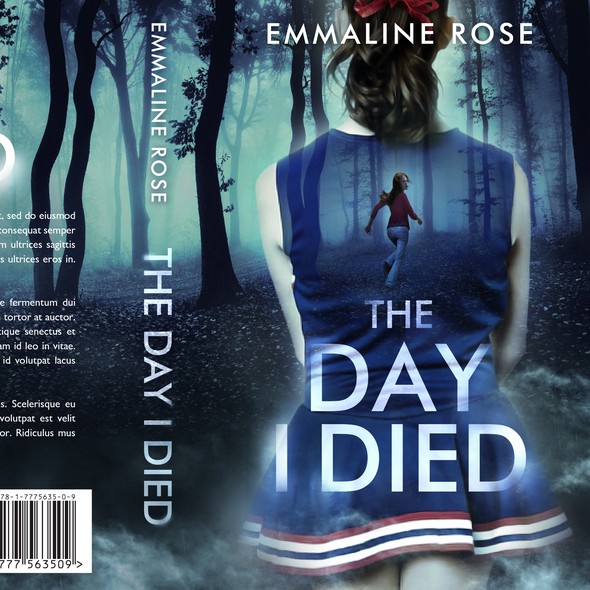 Creepy book cover with the title 'The Day I died - YA thriller'
