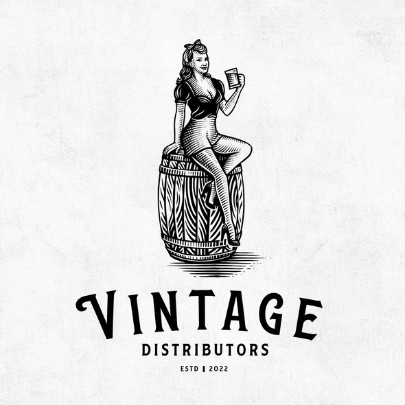 Girly logo with the title 'Vintage Distributors'