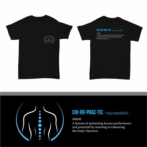 Medical t-shirt with the title 'T-Shirt Design - Chiropractic'