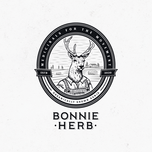 Deer logo with the title 'Herb logo'