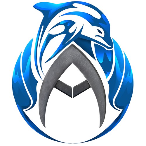 Novel artwork with the title 'The logo/emblem of aquatic fantasy sport novel'