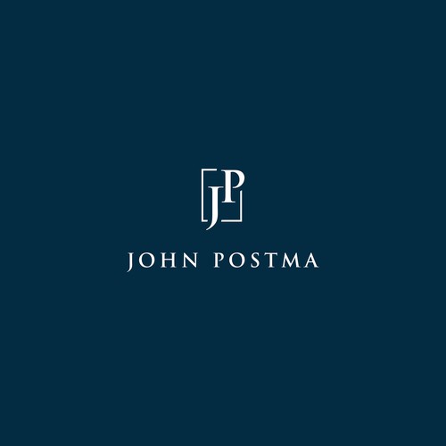 Combination brand with the title 'JOHN POSTMA Logo Design'