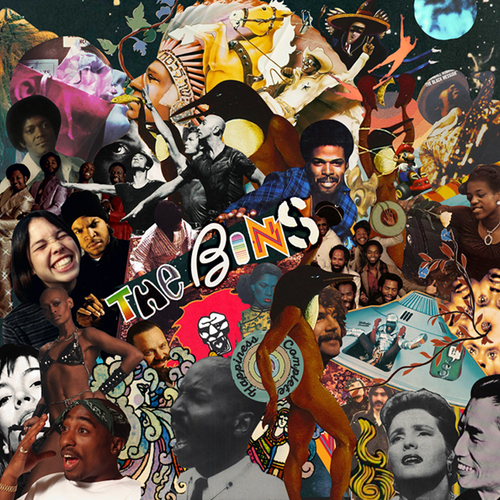 Versatile design with the title 'The Bins collage album cover'