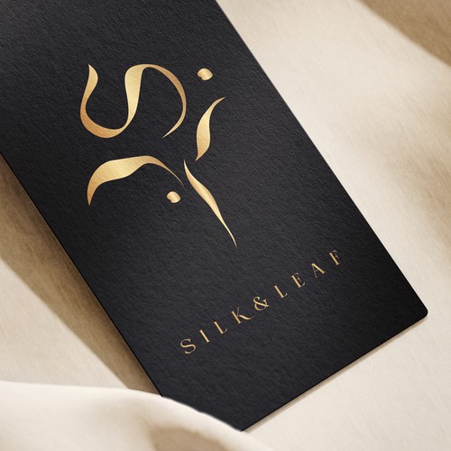 Silk logo with the title 'Silk & Leaf - Elegant Logo Design'