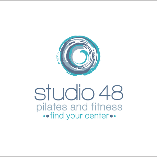 Pilates logo with the title 'logo for Studio48 Pilates and Fitness'