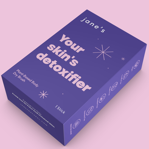 Vegan packaging with the title 'jane's dry brush'